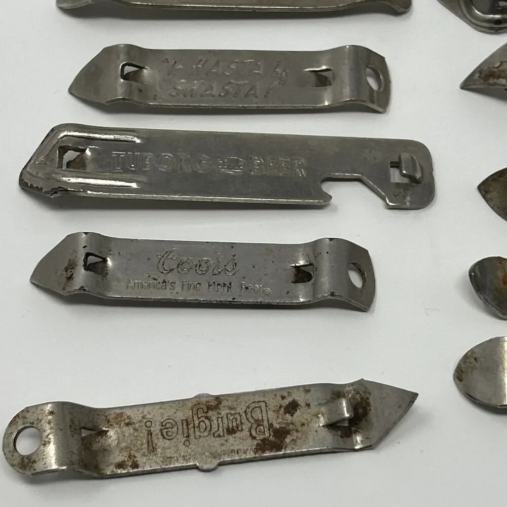 Vintage Beer Opener Church Key Blatz Coors Shasta Pabst Blue Ribbon Tuborg hamms